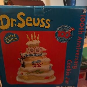 Dr. Seuss Limited Edition 100th Anniversary Cookie Jar - Red and Blue